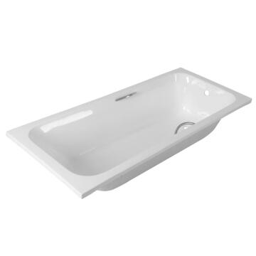 Bath Straight Value White Built-In Acrylic with Handles 170x70cm
