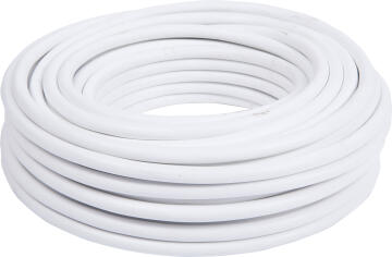 Cabtyre cable white 2x1.5mmx50m +E