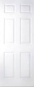 Door interior deep mould white 6 panel standard
