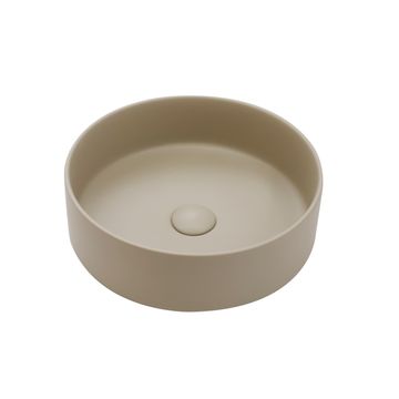 Sensea Studio Ceramic Round Freestanding Basin Beige W37cmxD37cmxH12cm