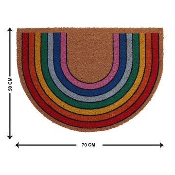 Doormat bluebellie multicolor half moon 50x70cm inspire