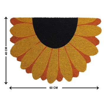 Doormat flower yellow half moon 50x70cm inspire