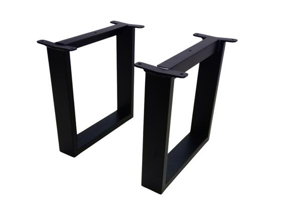 U-shape table leg set steel black w400x h420mm