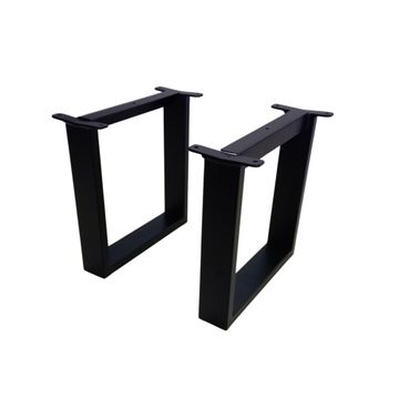 U-Shape Table Leg Set Steel Black W400 x H420mm