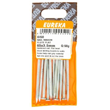 EUREKA NAIL MASN FLTE FLAT 65X3.5MM 50G