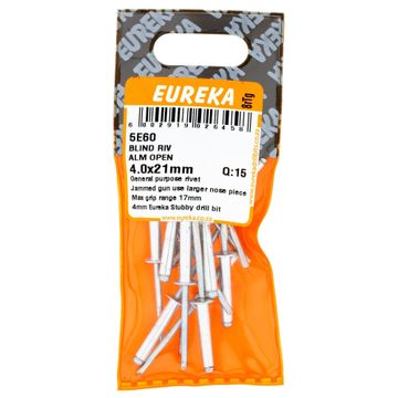 EUREKA BLIND RIV ALM OPEN 4.0X21MM Q15