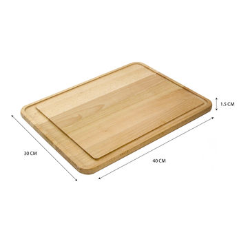 Delinia scandi cutting boards with groove l beech wood