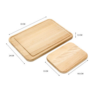 Delinia scandi set of 2 cutting boards beech wood