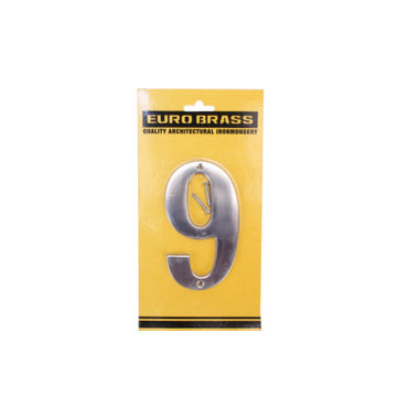 Number 9 aluminium sign eurobrass 125mm