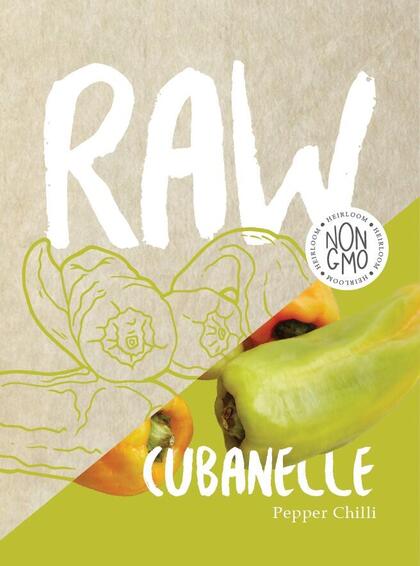 Raw seed chillie pepper cubanelle