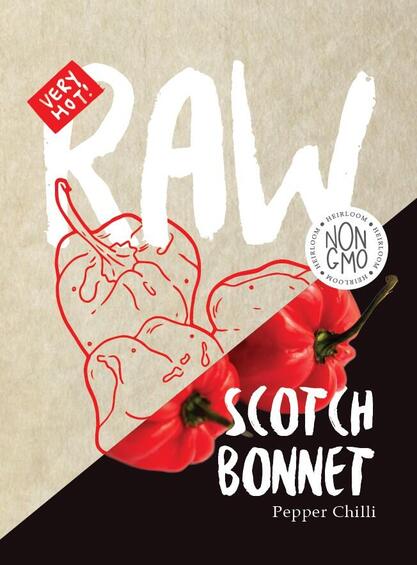 Raw seed chillie pepper scotch bonnet
