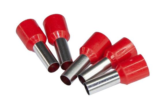 Ferrule bootlace 1.00 red 8mm 10 pack