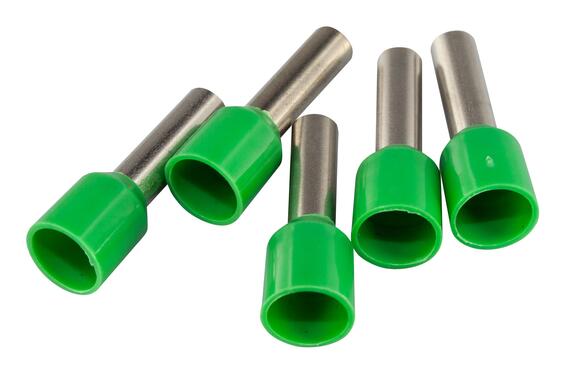 Ferrule Bootlace 6.00mm² Green (18mm) - 10 Pack