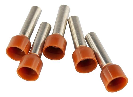 Ferrule Bootlace 10.00mm² Brown (18mm) – 10 Pack 