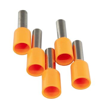 Ferrule Bootlace 4.00mm² Orange (9mm) – 10 Pack 