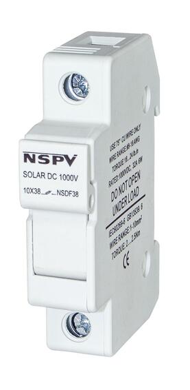 Fuse holder 1000v dc 50a 10x38mm
