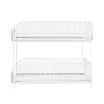 Delinia eleki 2 sliding under sink storage basket white