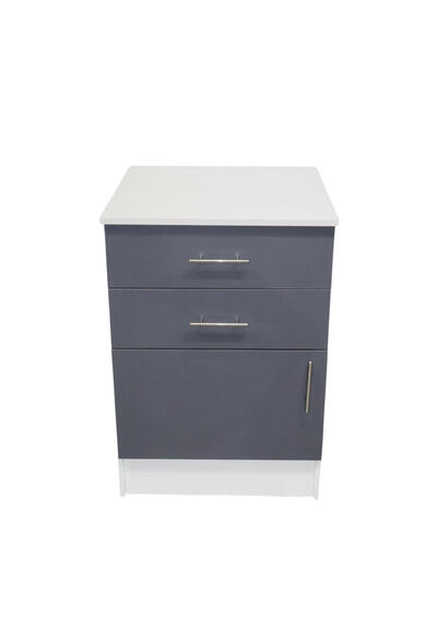 Modukitchen 2Drawer 1Door Base Unit 600mm Grey