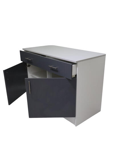Modukitchen base unit 1200mm 2door 2drawer grey
