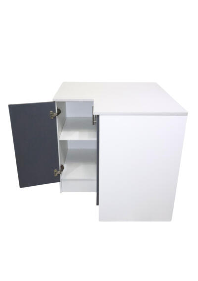 Modukitchen base corner unit 900mm grey