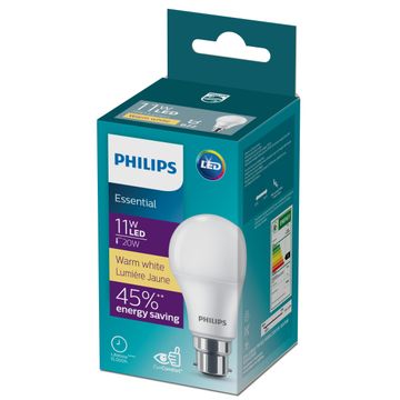 Phillips Essentials LED bulb 11w b22 3000k 230v1pf/12afmm