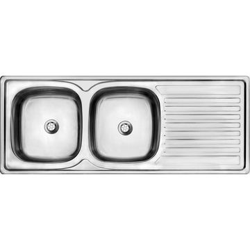 Regal double bowl inset stainless steel sink 1200x 480mm cs1160