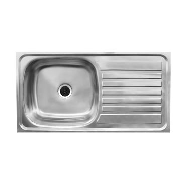 Regal single bowl with drainer drop in stainless steel sink 900 x 450mm cs860