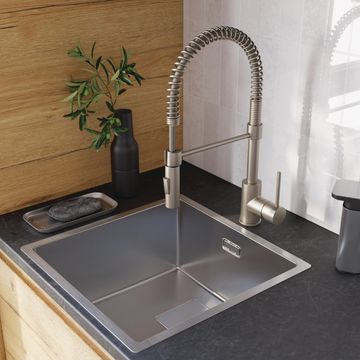 Delinia michigan square single bowl stainless steel kitchen sink s 