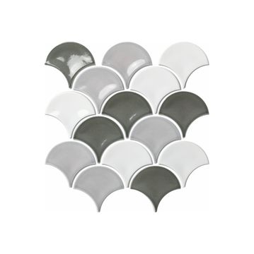 Mosaic Porcelain Mixed Grey Fish Scale 260X260MM