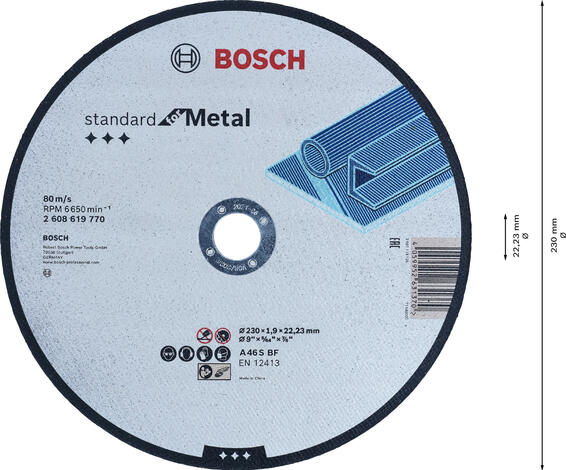 STRAIGHT CUTTING STANDARD METAL 230MM