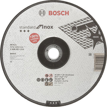 STRAIGHT CUTTING STANDARD INOX 230MM