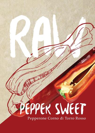 Raw seed pepper sweet pepperone rosso