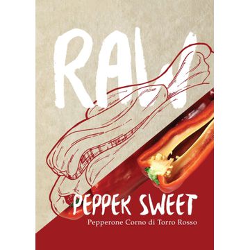 Raw seed pepper sweet pepperone rosso