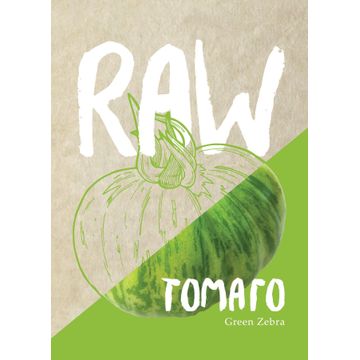 Raw seed tomato green zebra