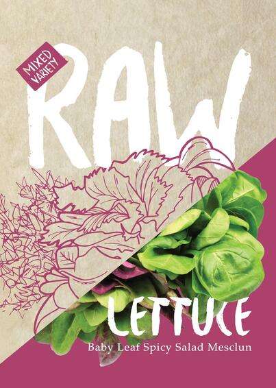 Raw seed lettuce spicy mesclun mix