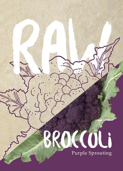 Raw seed brocolli raap purple sprouting