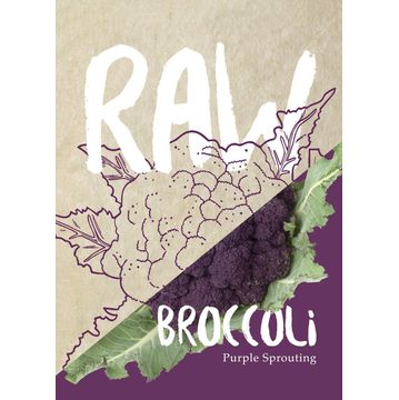 Raw seed brocolli raap purple sprouting