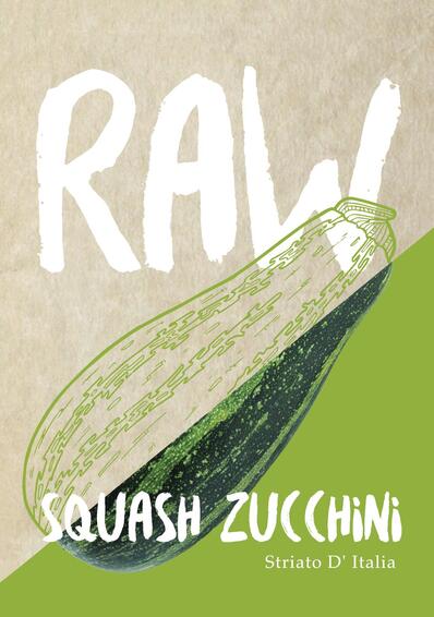 Raw seed squash zucchini straito italiano