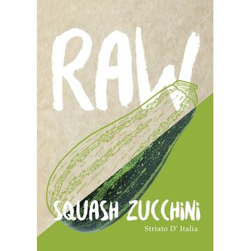 Raw seed squash zucchini straito italiano