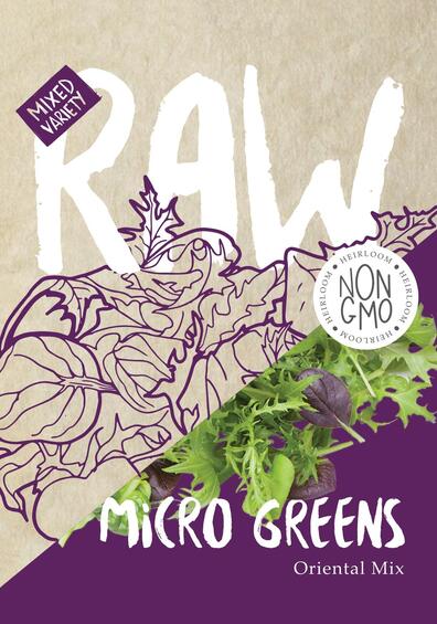 Raw seed microgreens oriental mix