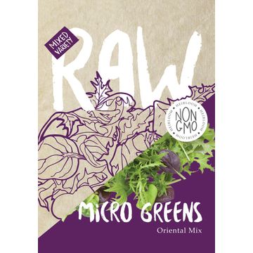Raw seed microgreens oriental mix