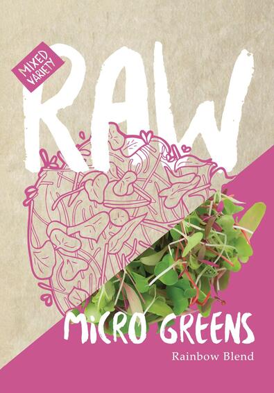 Raw seed micro greens rainbow mix