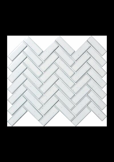 Mosaic Porcelain White Herringbone 250X320MM