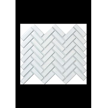 Mosaic Porcelain White Herringbone 250X320MM