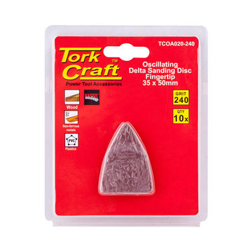 Sandpaper a/o 35x50mm 10 pieces G240 TORKCRAFT