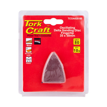 Sandpaper a/o 35x50mm 10 pieces G80 TORKCRAFT
