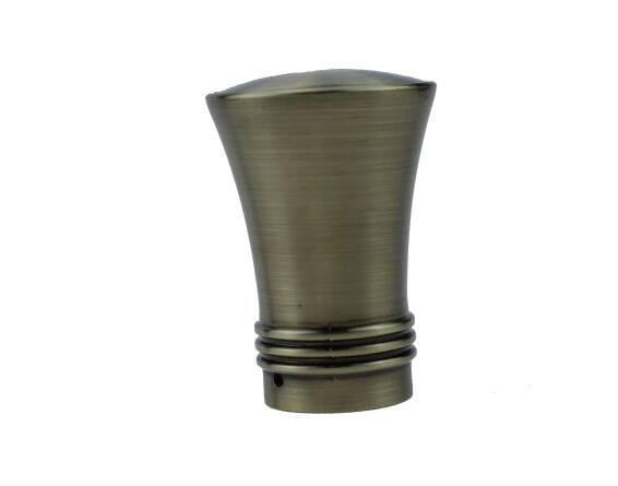 Inspire curtain rod finial  28mm diameter pommel antique brass x1