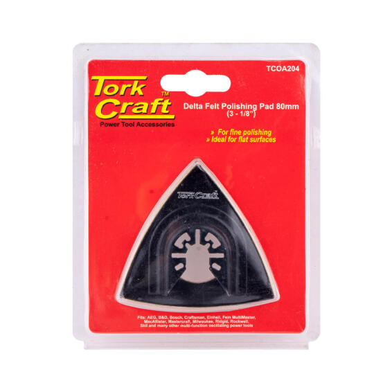 Base & arbor 80mm delta felt polis pad TORKCRAFT