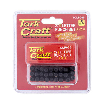 Set of letter punch 5mm TORKCRAFT (A-Z) black finish
