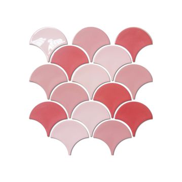 Mosaic Porcelain Mixed Salmon Fish Scale 260X280MM